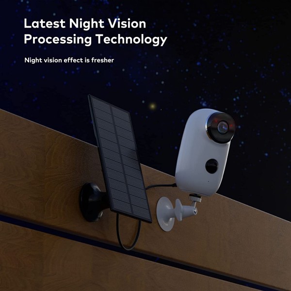 Rechargeable Battery 1080P Security Camera with Solar Panel